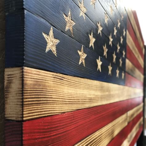 Wooden American Flag Wall Art - Etsy