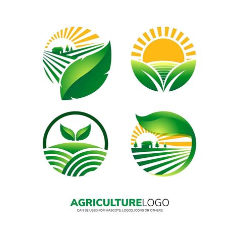 agriculture logo design for mascot and icon 7491154 Vector Art at Vecteezy