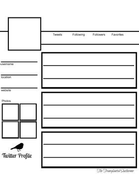 Twitter Page Template by Little Redhaired Homeschool Mom | TpT