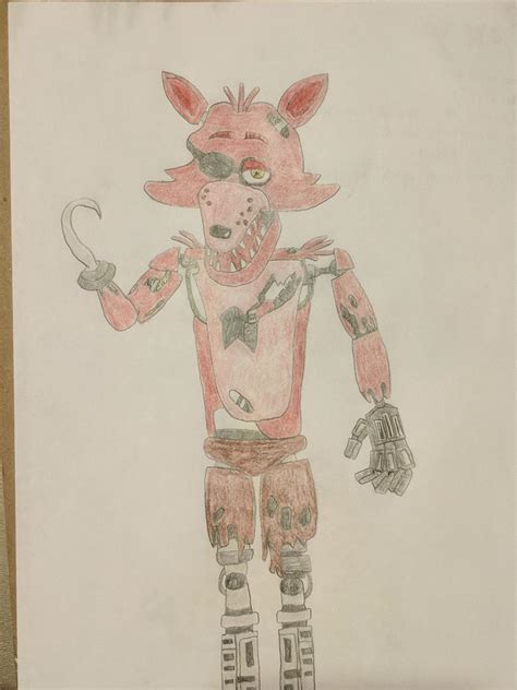 My FNAF 1 Foxy Drawing | Fandom