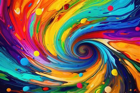 Premium AI Image | A colorful swirl of paint