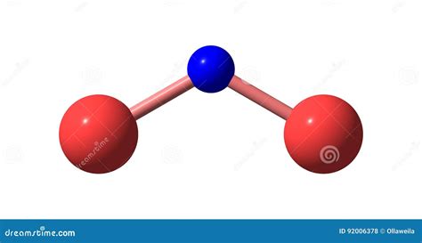 Nitrogen Dioxide Molecular Structure Isolated on White Stock ...