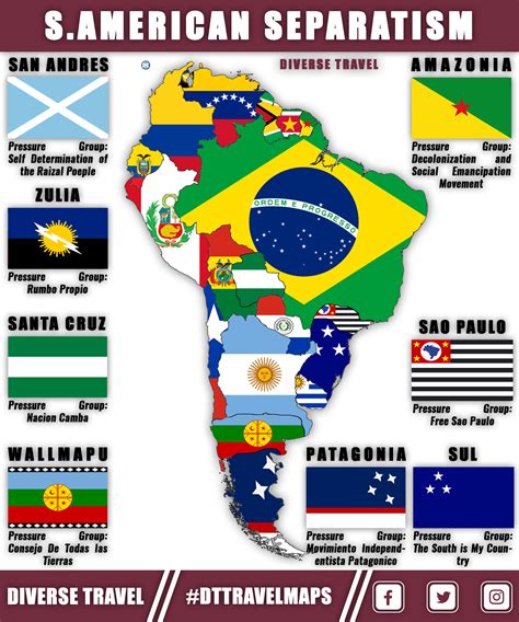 South American Separatist Movements | South america map, Map, Alternate ...