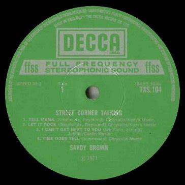 Joshua Redman : Savoy Brown - Street Corner Talking (1971)