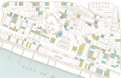 Seaside Florida Town Map - Printable Maps