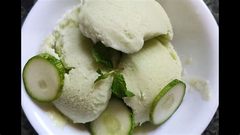 Cucumber Ice Cream Recipe without Egg - YouTube