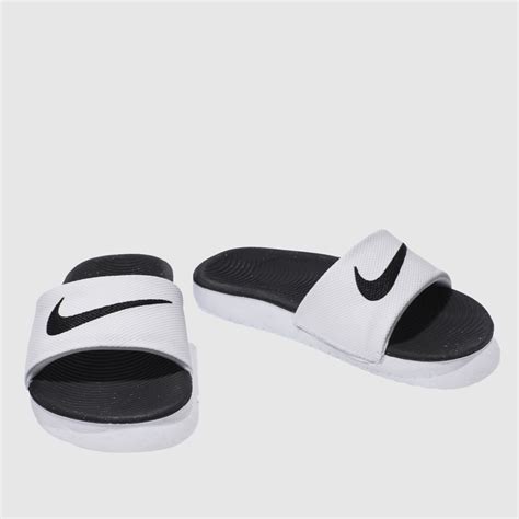 Kids Junior White & Black Nike Kawa Sandals | schuh