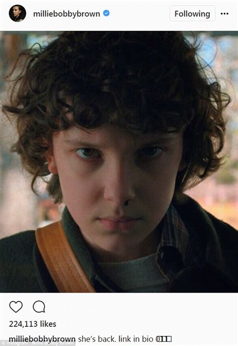 Stranger Things' Eleven returns with curly hair | Daily Mail Online