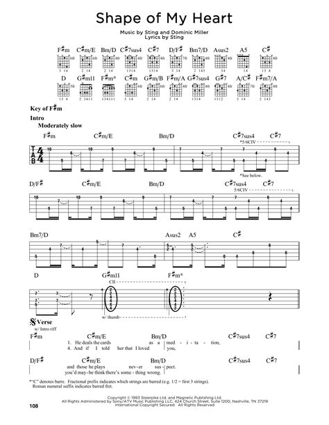 Shape Of My Heart | Sheet Music Direct