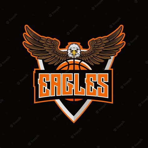 Premium Vector | Eagles basketball team logo vector template