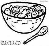 Coloring Salad Fruit Pages Sketch Page sketch template