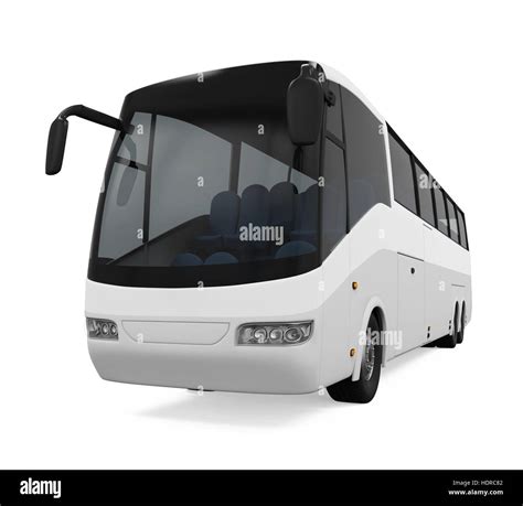 White Tour Bus Stock Photo - Alamy