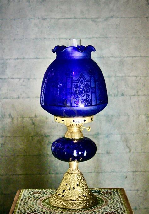 Fluorescent Blue Brass Table Lamps, For Decoration at Rs 6000/piece in Firozabad