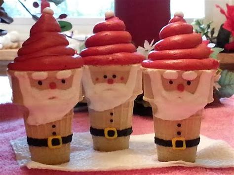 Santa Ice Cream Cone Cupcake by TheMadCaker on DeviantArt