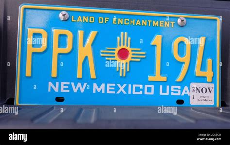 New Mexico license plate Stock Photo - Alamy