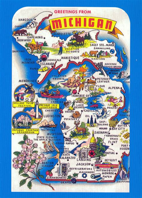 Michigan Tourism Map Card 2 | Don...The UpNorth Memories Guy ...