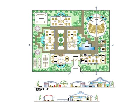 Kinder garden in AutoCAD | Download CAD free (1010.66 KB) | Bibliocad