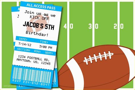 47 Football Ticket Invitation Template Free | Heritagechristiancollege