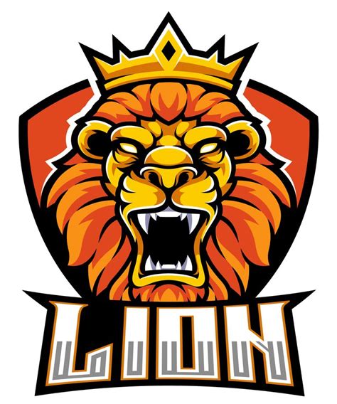 Lion head esport mascot logo design By Visink | TheHungryJPEG | Lion ...