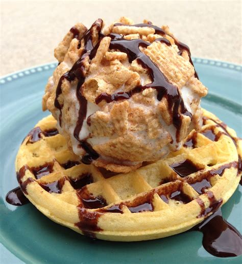 Oven Fried Ice Cream on a Waffle - The Happy Housewife™ :: Cooking