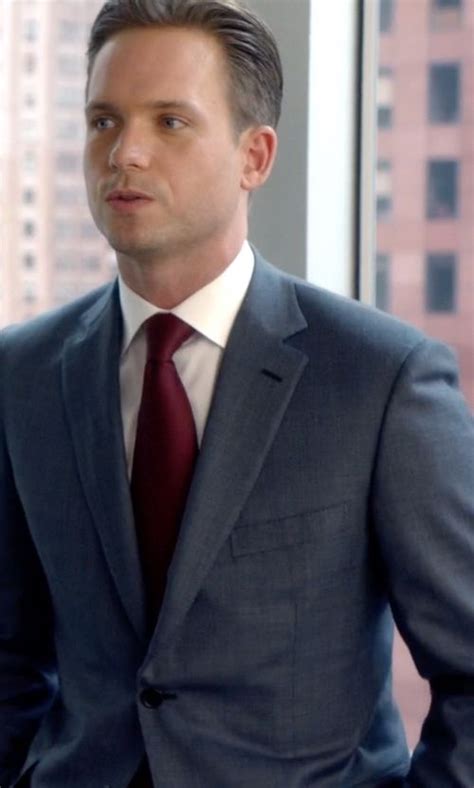 Get the red Lanvin Grosgrain Solid Tie seen with Mike Ross (Patrick J. Adams), in Suits - Season ...