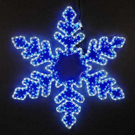 36" LED Rope Light Snowflake Cool White/Blue - Novelty Lights Inc