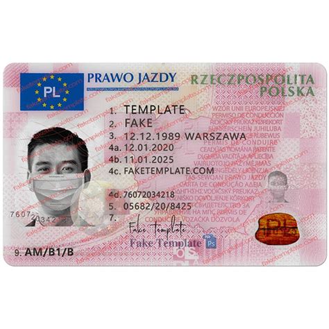Poland Driver License Psd New - Fake Template