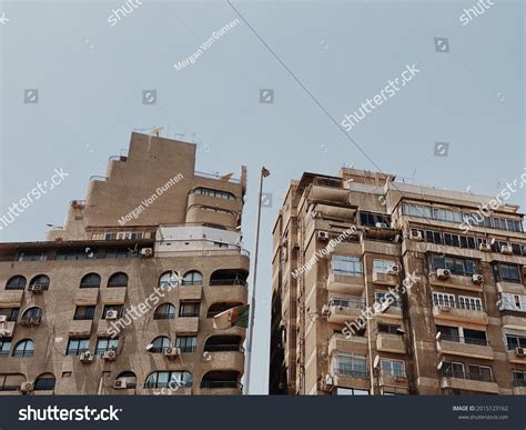 Flagpole Between Two Buildings Cairo Eypt Stock Photo 2015123162 ...