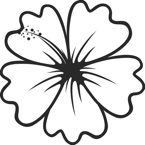 Printable Hibiscus Template