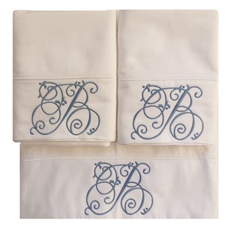 Monogrammed Luxury 1000 Thread Count Bedsheets - Initial-Impressions