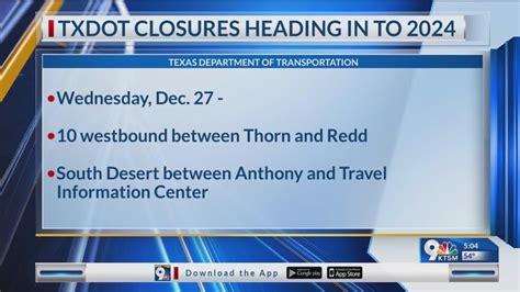 TxDOT road closures for week of Dec. 25 heading into 2024 - YouTube