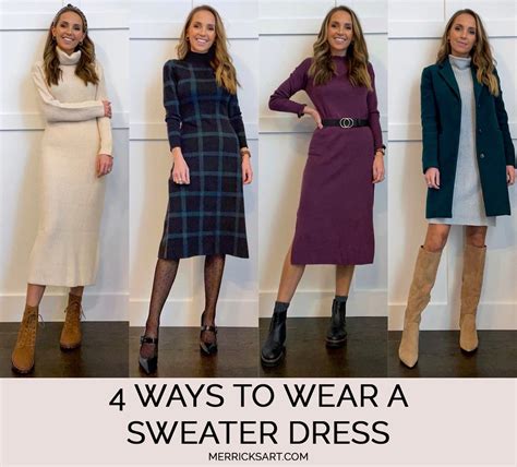 4 Ways to Wear a Sweater Dress - Merrick's Art