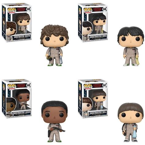 Stranger Things Ghostbusters Will, Dustin, Mike & Lucas 4 PACK Funko P - Spec Fiction Shop