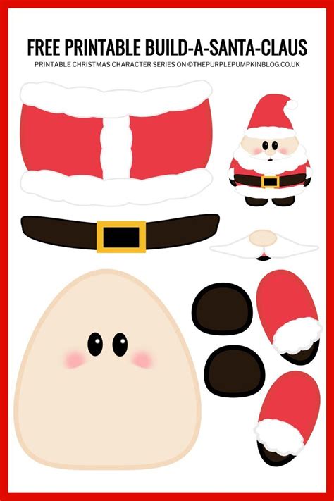 Build A Santa Printable | Free Printable Paper Santa Template!