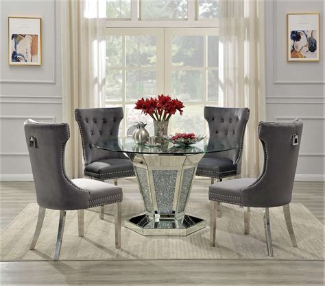 Beautiful Glass Dining Set-Diamond ME DT002