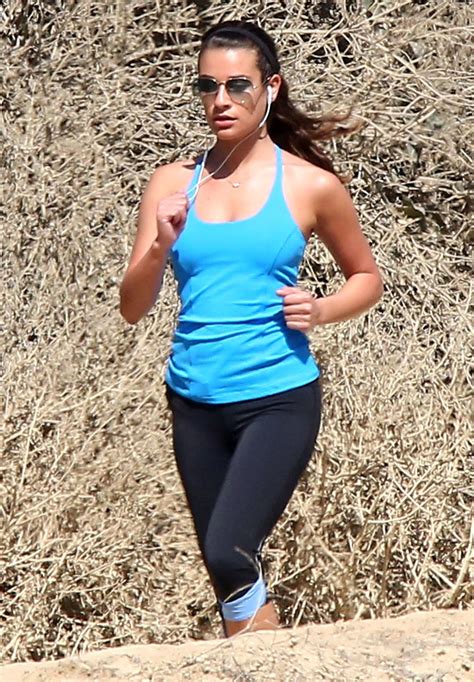 LEA MICHELE Jogging at the Runyon Canyon Park – HawtCelebs