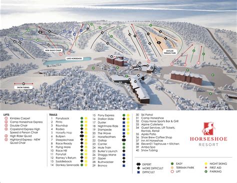 Horseshoe Resort Trail map - Freeride