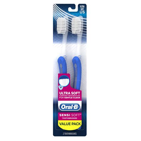 Oral-B Sensi-Soft Toothbrushes, Ultra Soft, 2 Count - Walmart.com