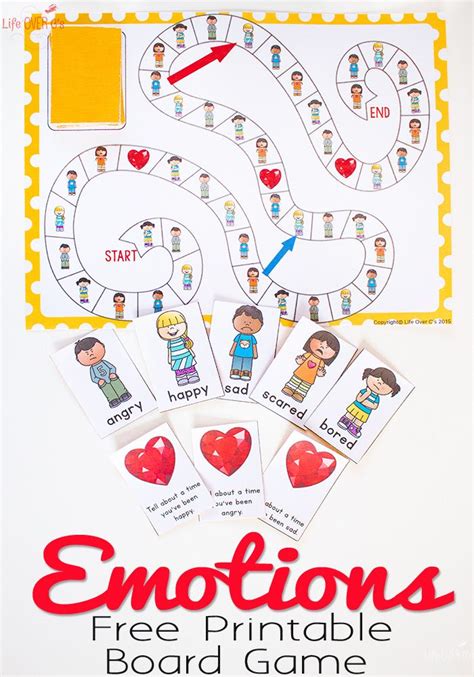 Free Printable Emotions Board Game for Kids | Emotions activities, Emotions game, Board games ...