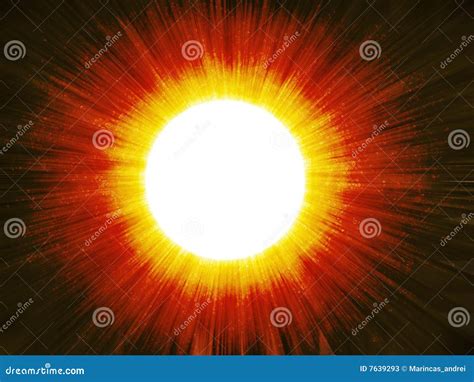 Explosion of the sun stock illustration. Illustration of color - 7639293