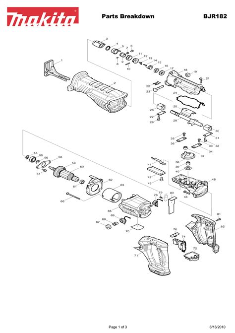 Download free pdf for Makita JR3050T Recipro Saw Other manual