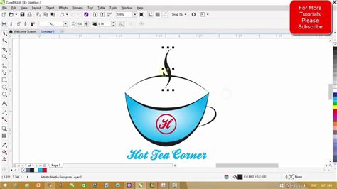 Corel Draw X8 Tutorials - Simple Logo Designing - YouTube