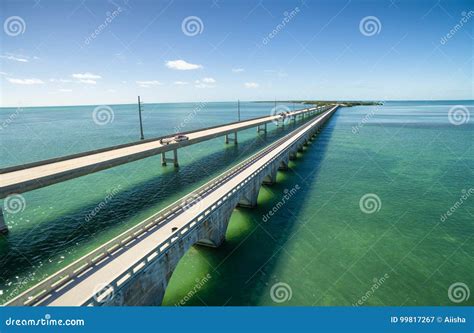 Seven Mile Bridge Aerial View Stock Image - Image of travel, keys: 99817267