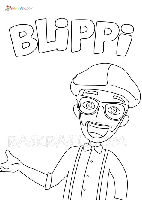 Blippi Coloring Pages Bunny color matching coloring page