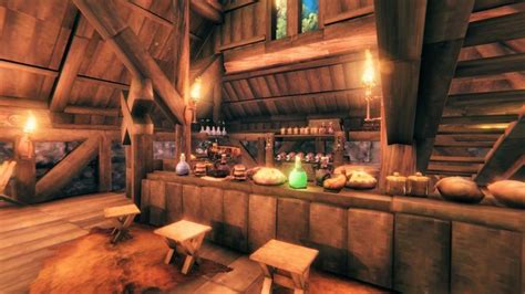 Valheim - Tavern Interior - The Pilgrimz Project | Viking house, Base building, Building