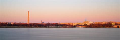 Sunset on the Washington DC Skyline and Waterfront 3x1 Photograph by ...