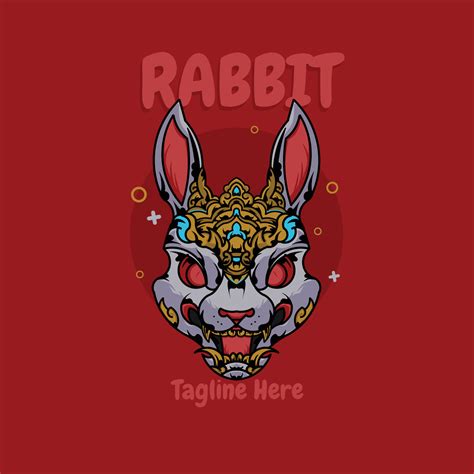 Illustration of Rabbit head Mascot 21187265 Vector Art at Vecteezy