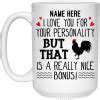 Nice Bonus Valentine’s Day Gifts And Birthday Gifts For Him Mug 15 oz ...