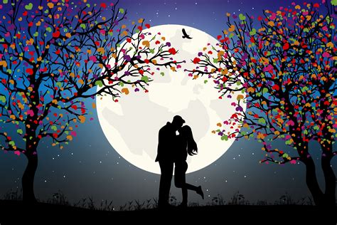 couple in love silhouette, simple vector illustration By CurutDesign | TheHungryJPEG