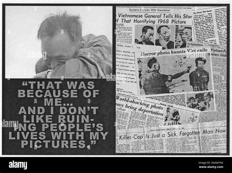 Photograph of newspaper clippings of General Nguyen Ngoc Loan, South Vietnamese police chief who ...